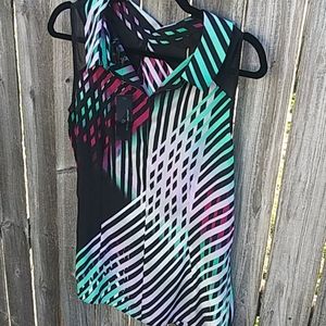 NWT. Worthington retro sleeveless blouse medium